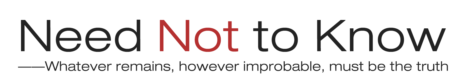 Need Not to Know logo
